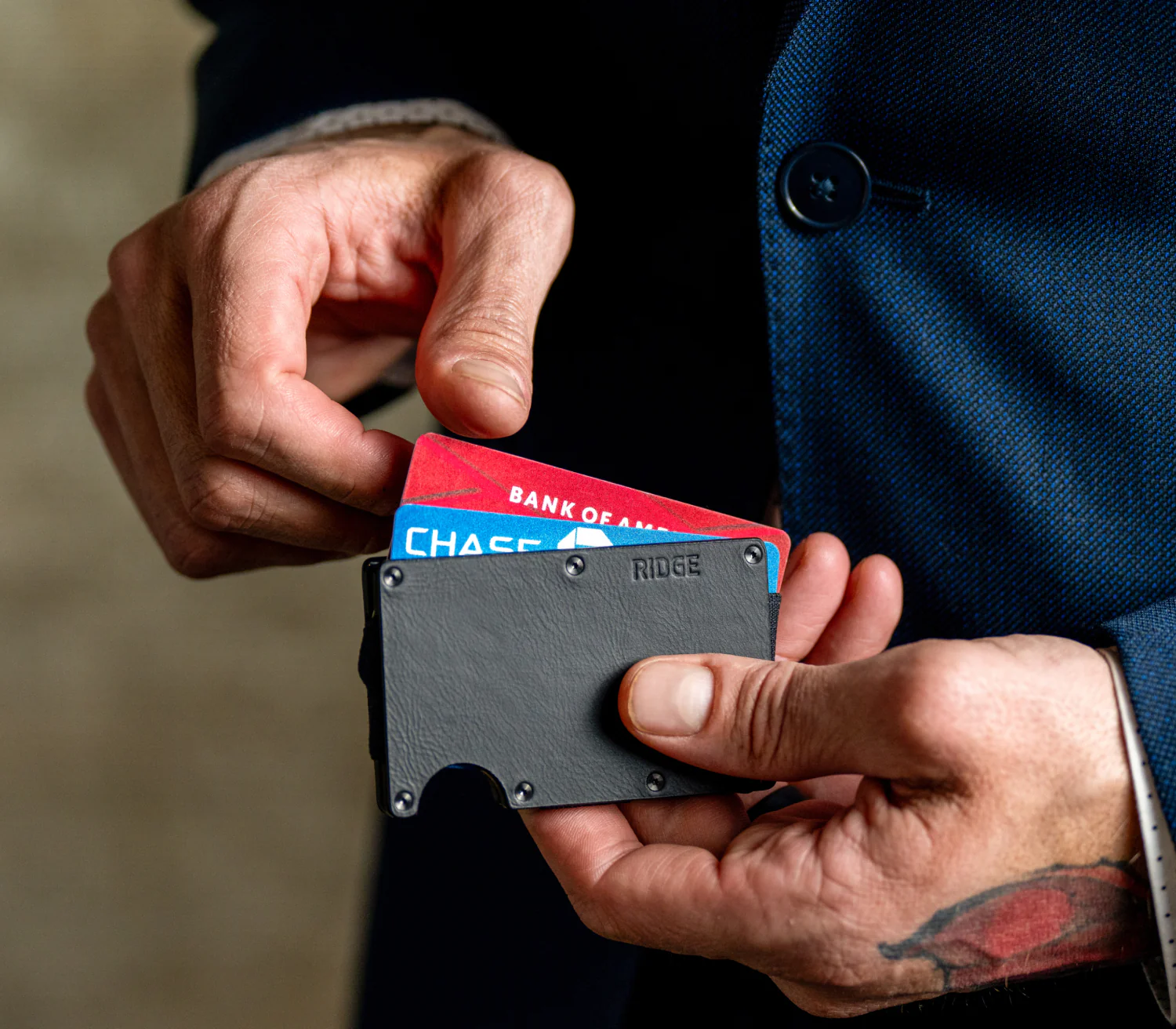 Ridge Wallet - Midnight Black Leather - Image 7