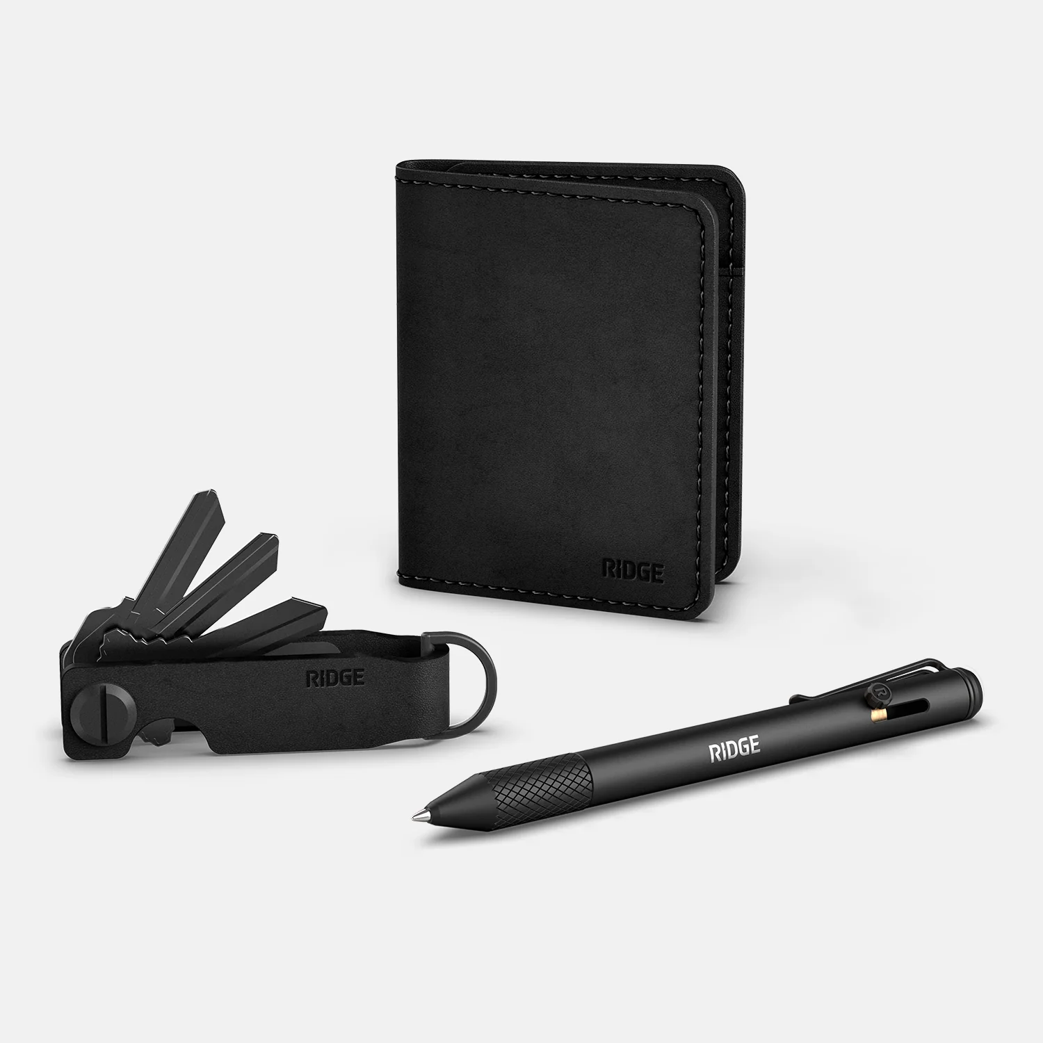 Daily Writer Kit - Bifold - Midnight Black Leather - Image 2