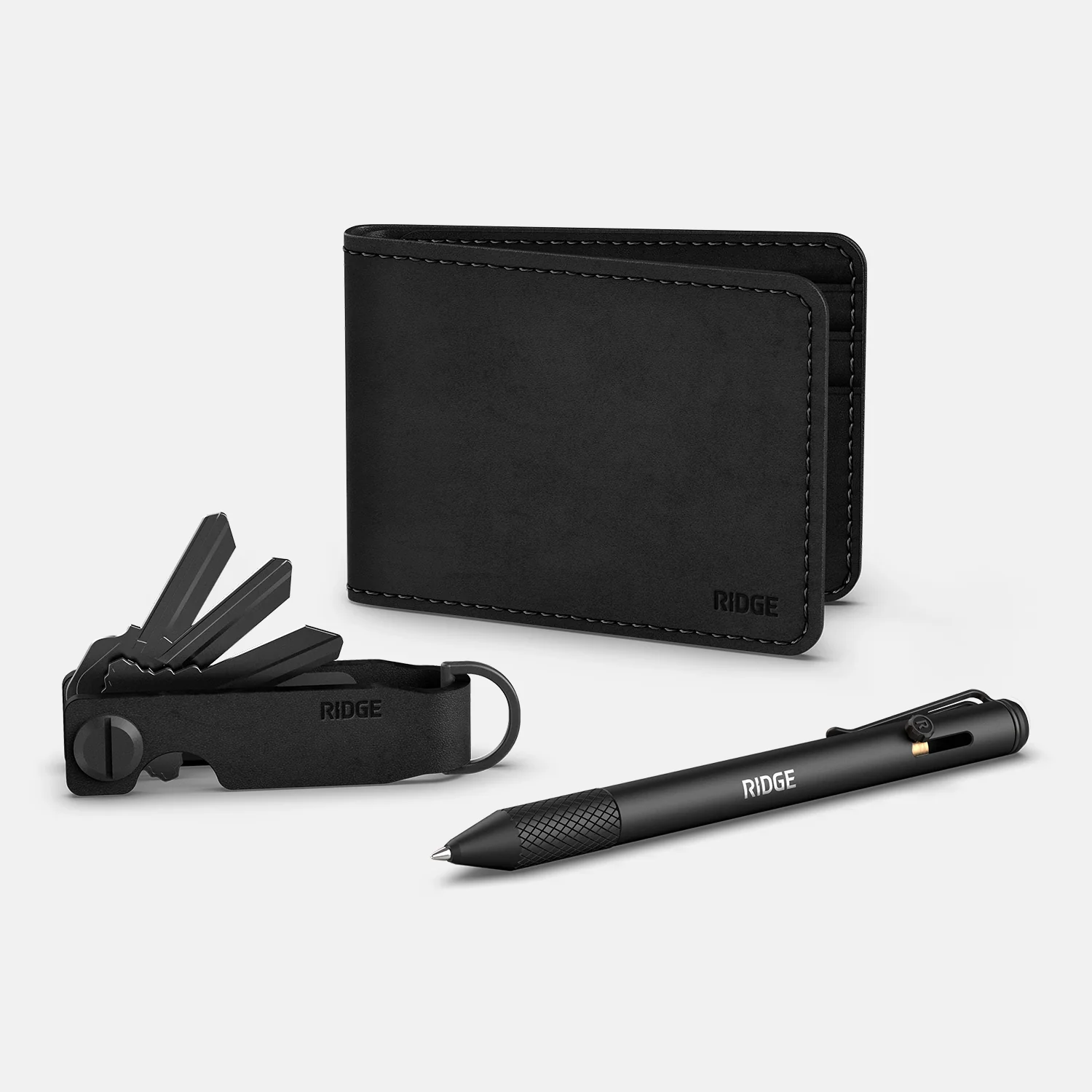 Daily Writer Kit - Billfold - Midnight Black Leather - Image 2