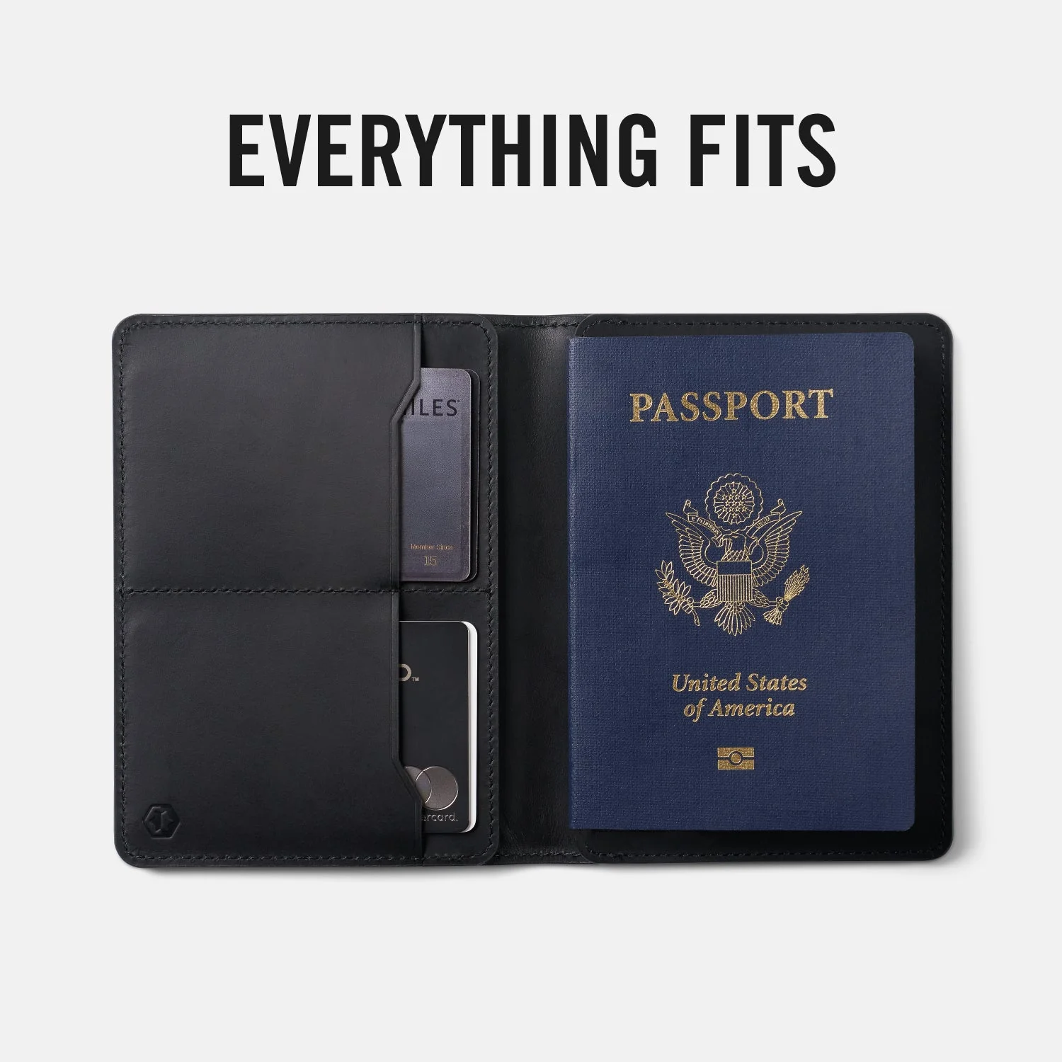 Passport Wallet - Midnight Black Leather - Image 11