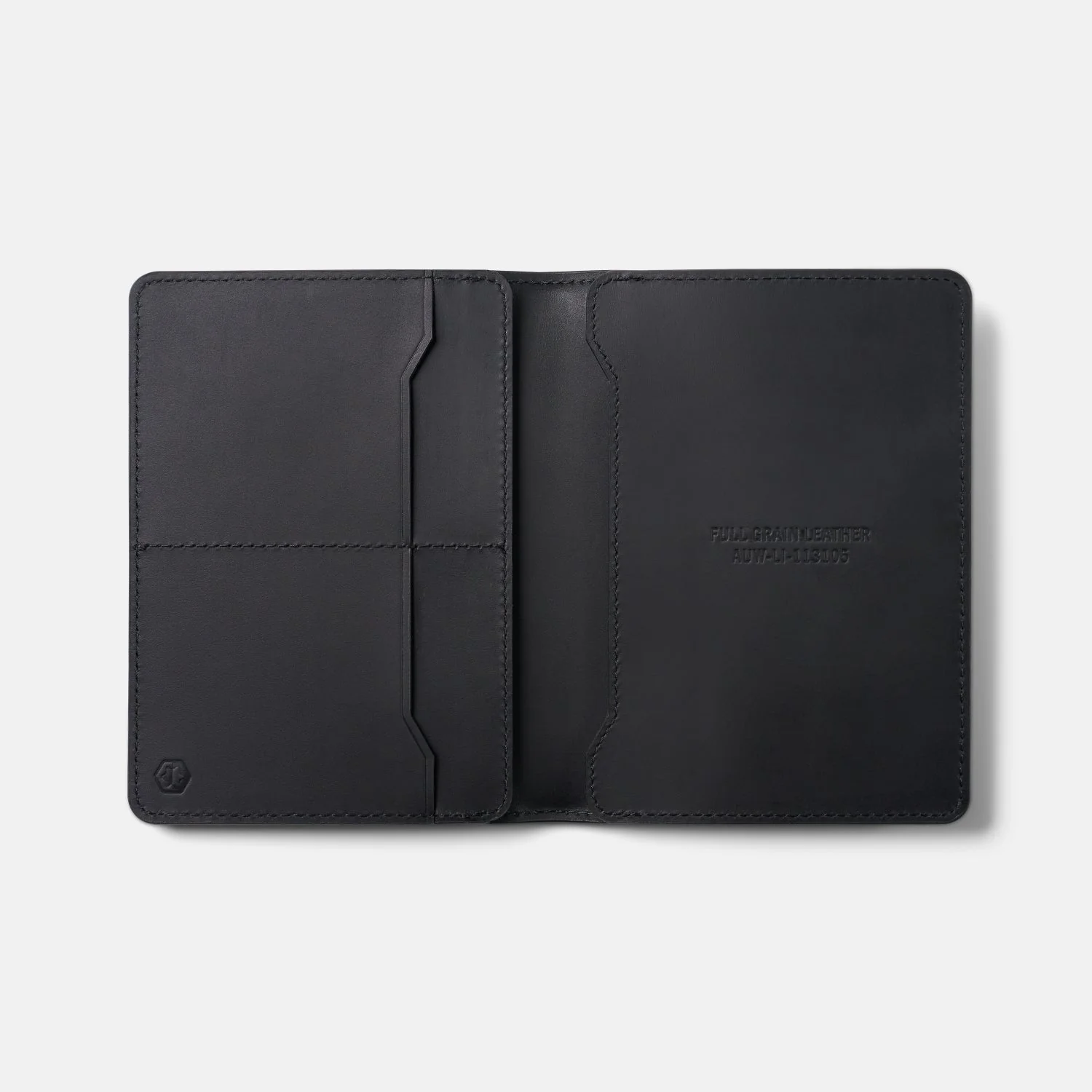Passport Wallet - Midnight Black Leather - Image 4