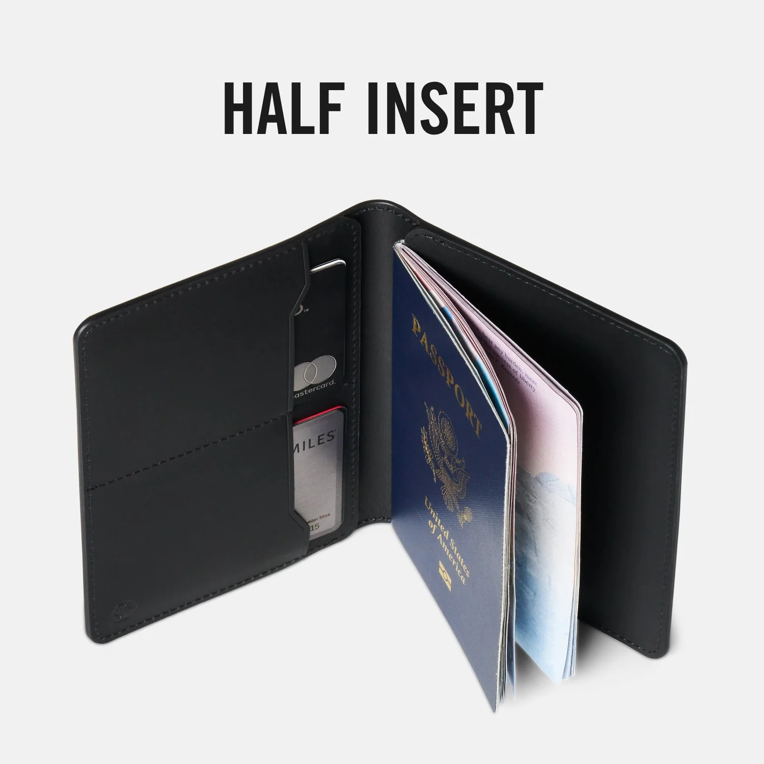 Passport Wallet - Midnight Black Leather - Image 8