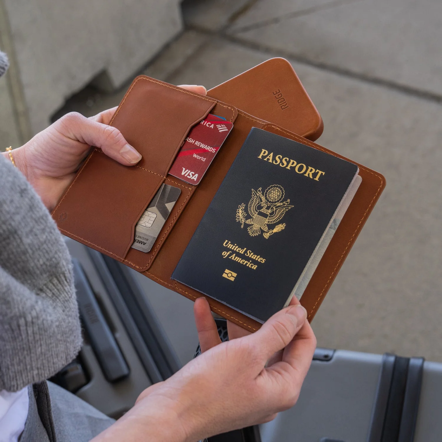 Passport Wallet - Tobacco Brown Leather - Image 5