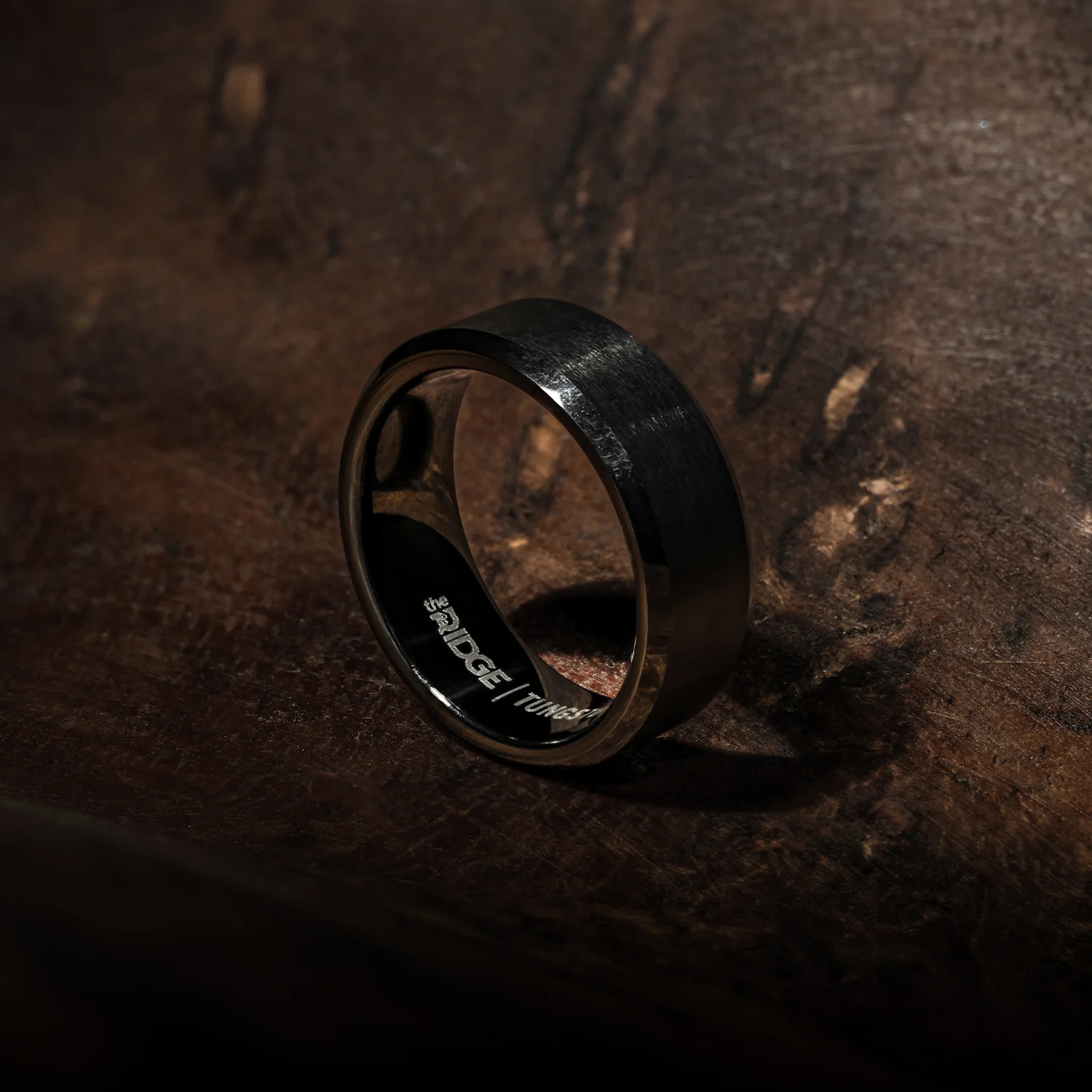8mm Beveled Ring Set - Royal Black - Image 6