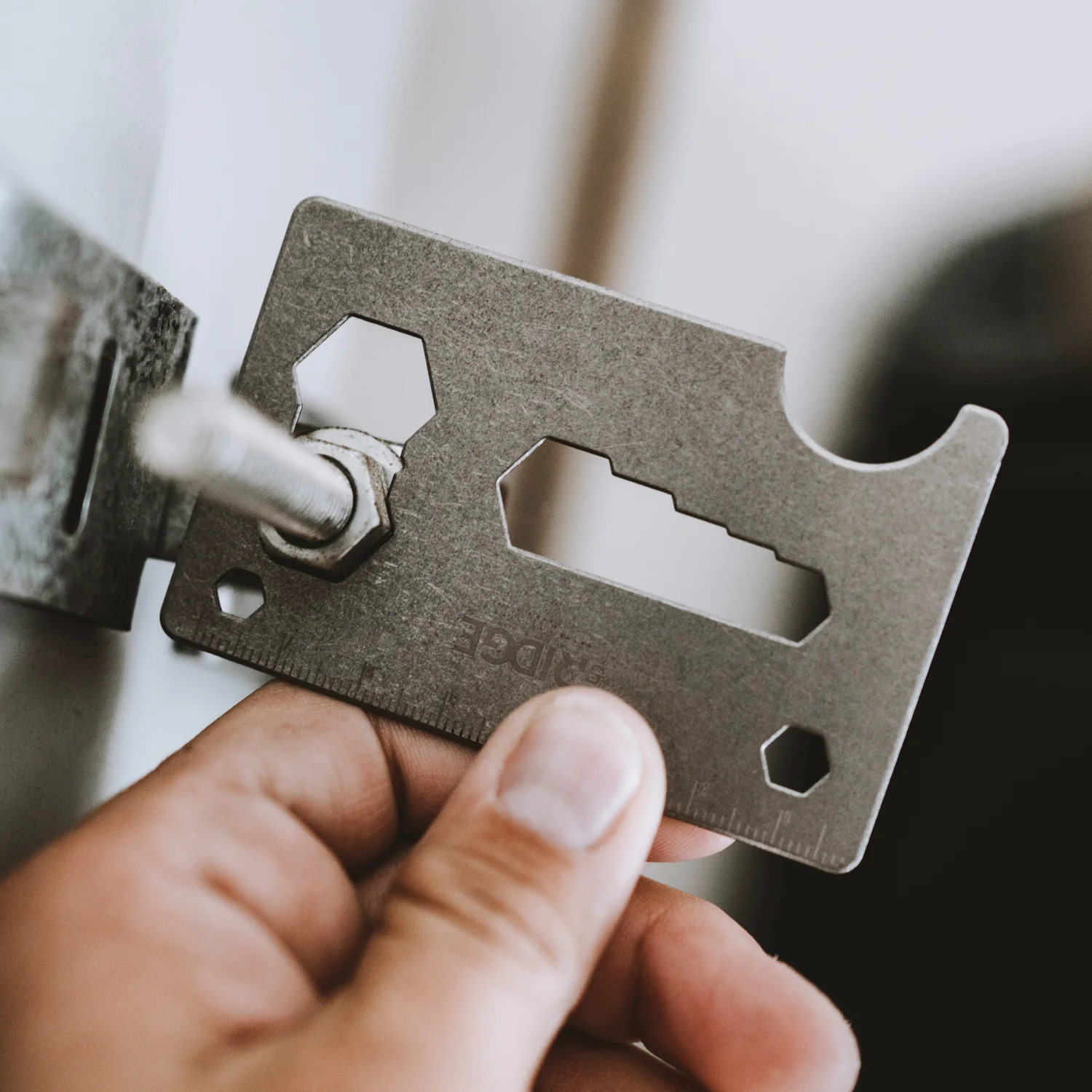 Ridge Wallet Bottle Opener - Stonewashed Titanium - Image 4