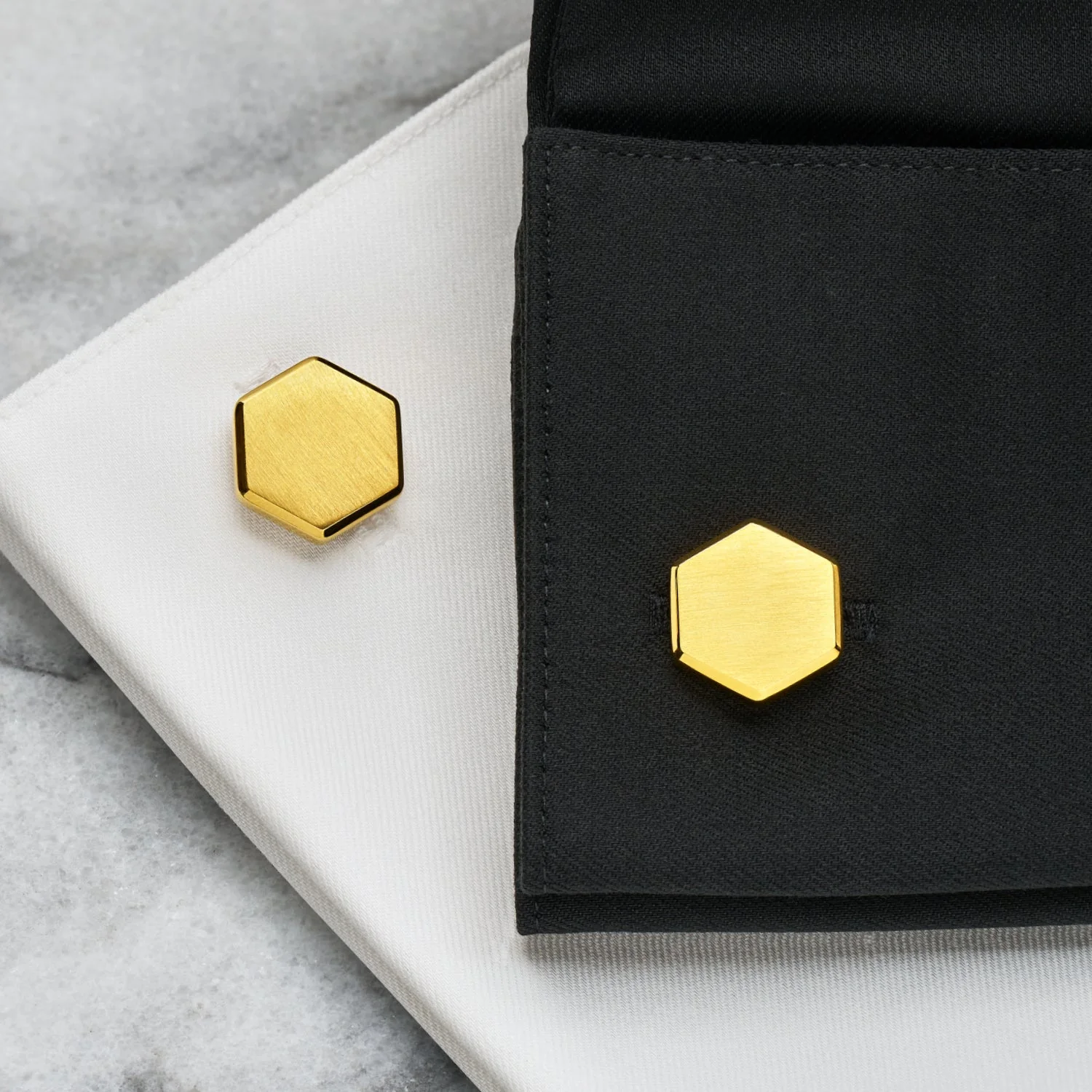 Tie Bar & Cufflinks Kit - 24K Gold - Image 11