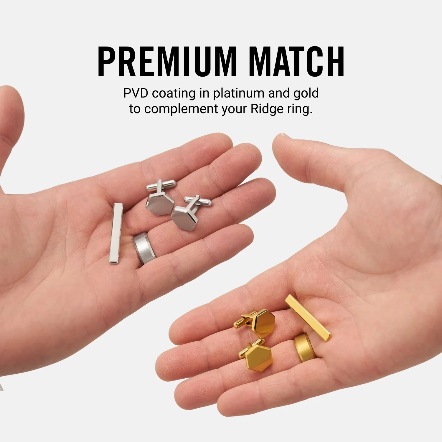 Tie Bar & Cufflinks Kit - 24K Gold - Image 13