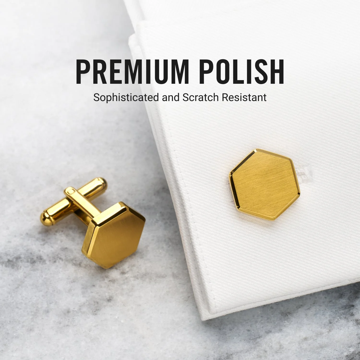 Tie Bar & Cufflinks Kit - 24K Gold - Image 9