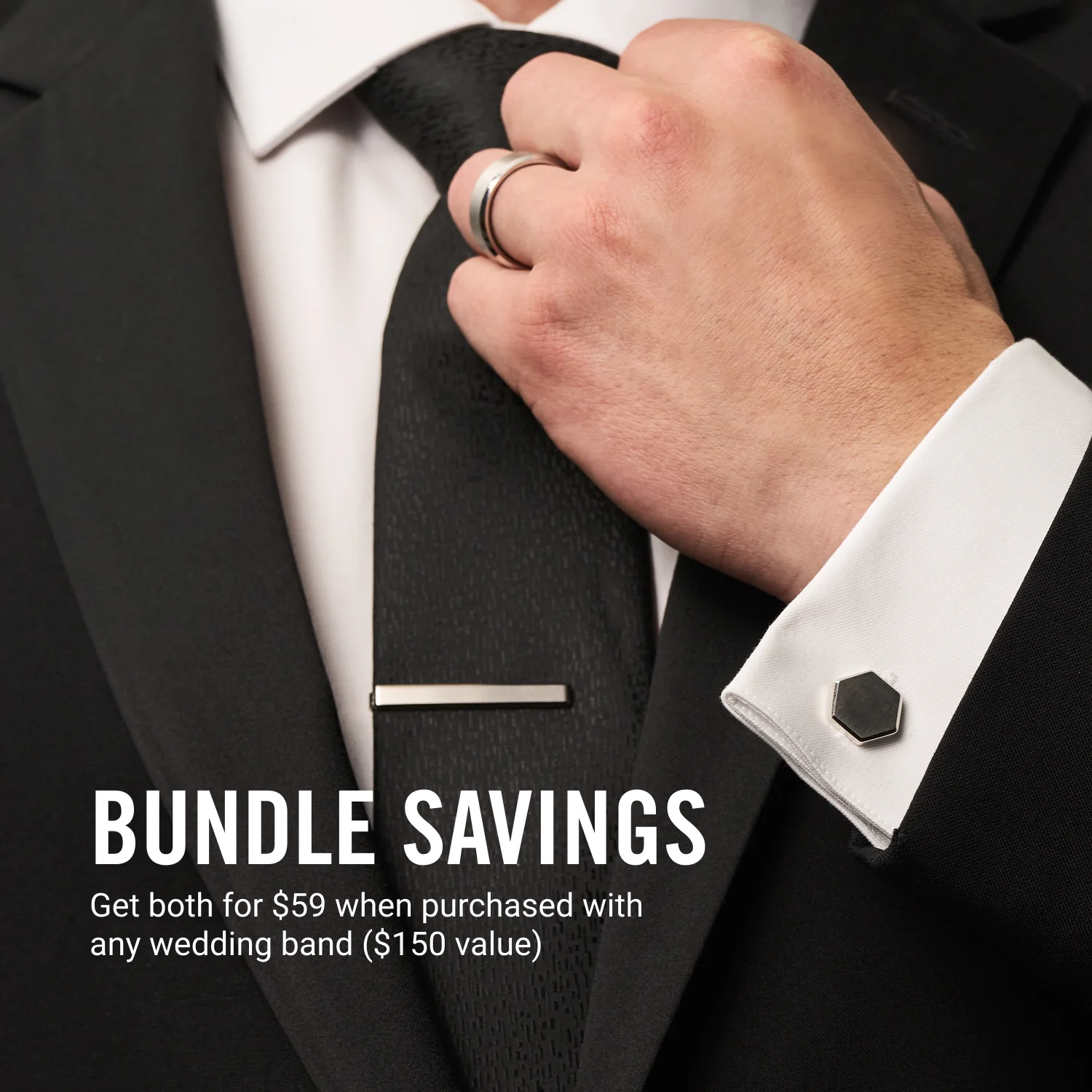 Tie Bar & Cufflinks Kit - Platinum - Image 12
