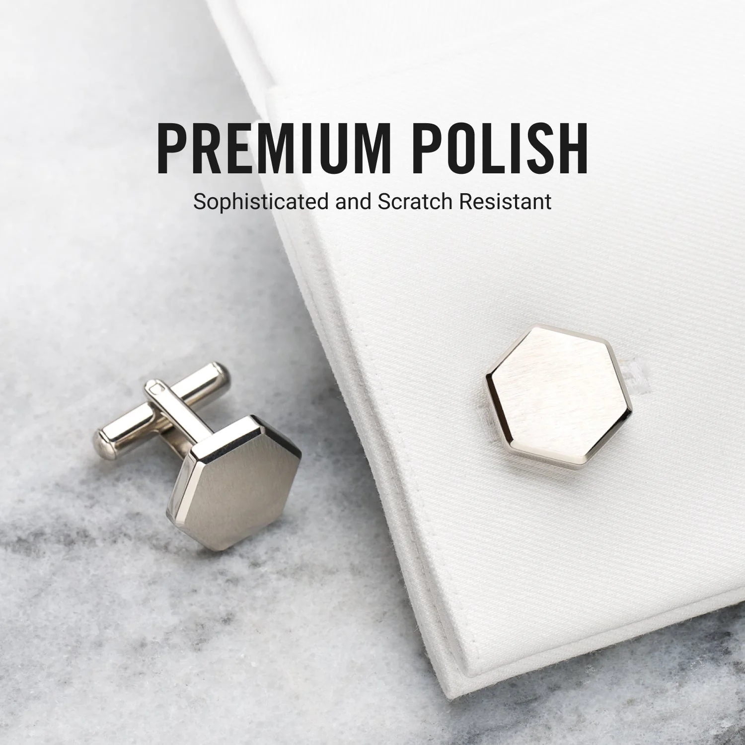 Tie Bar & Cufflinks Kit - Platinum - Image 9