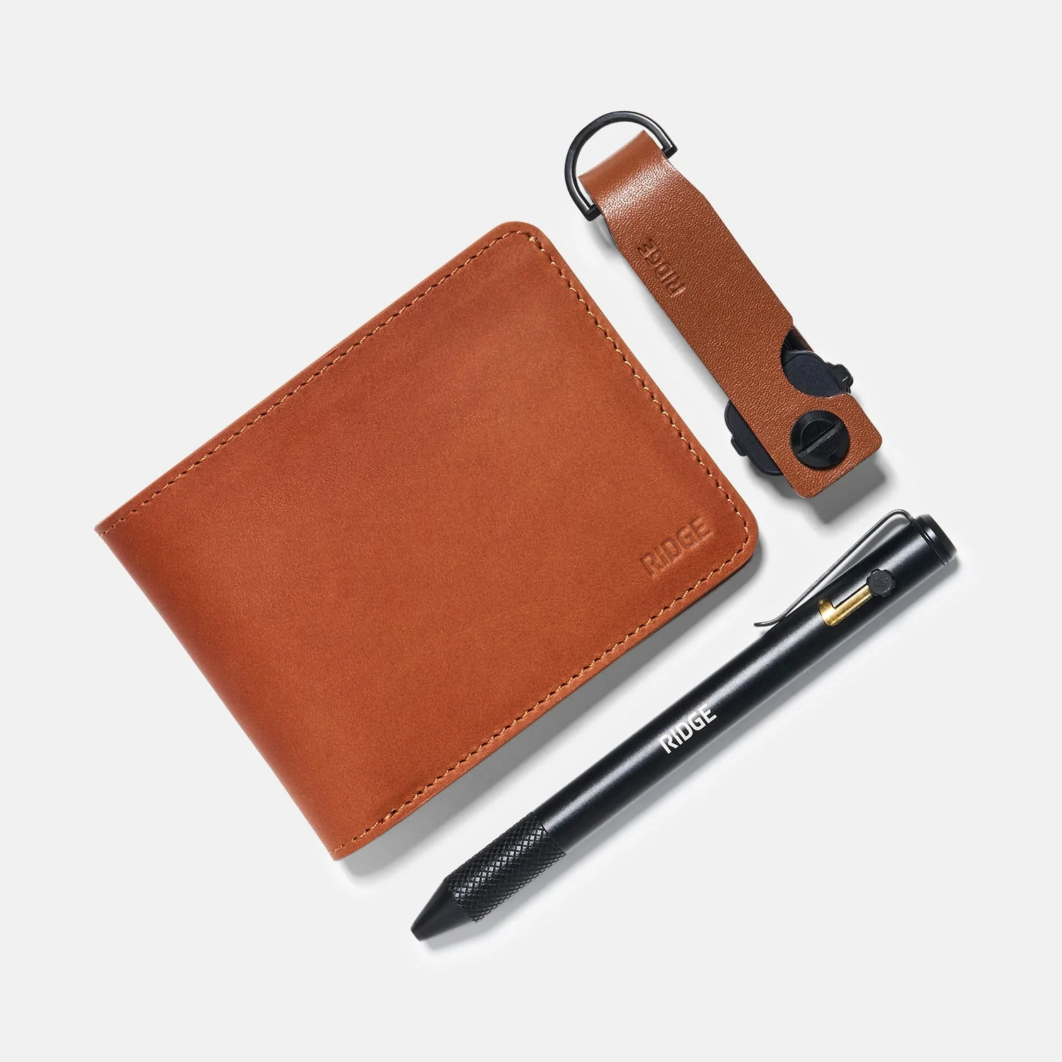 Daily Writer Kit - Billfold - Tobacco Brown Leather - Image 3