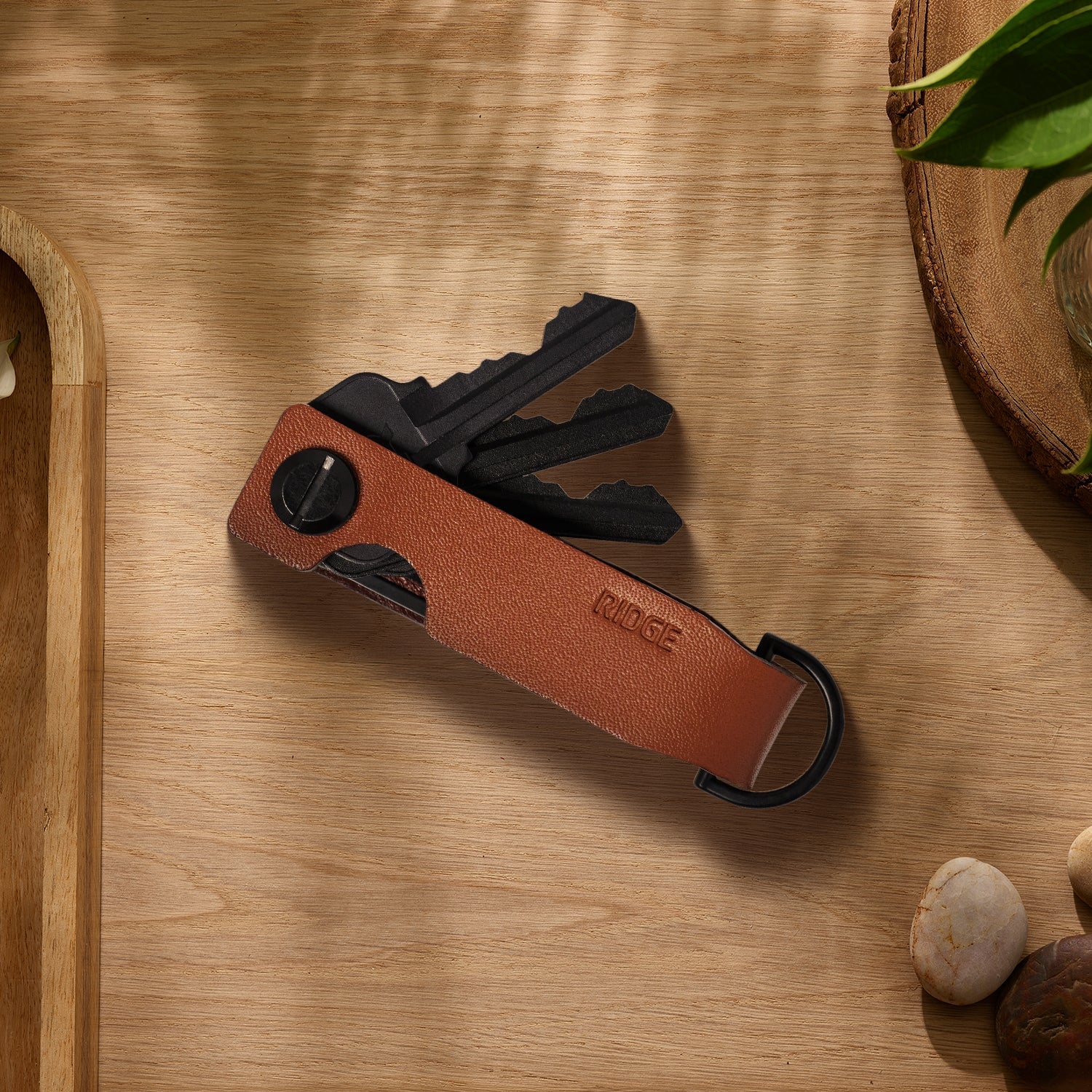Ridge KeyCase - Tobacco Brown Leather - Image 5